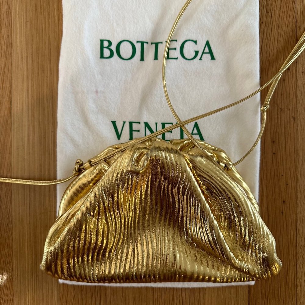 Bottega Veneta Gold Mini Pouch